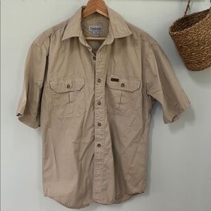 Carhartt Men's Beige Button Down Shirt